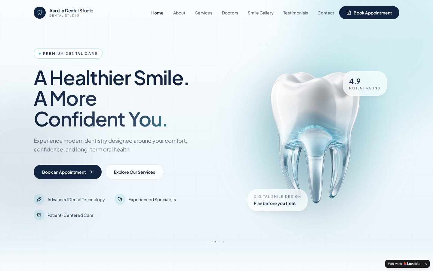 DENTAL WEBSITE — website concept by Quantiva Solutions